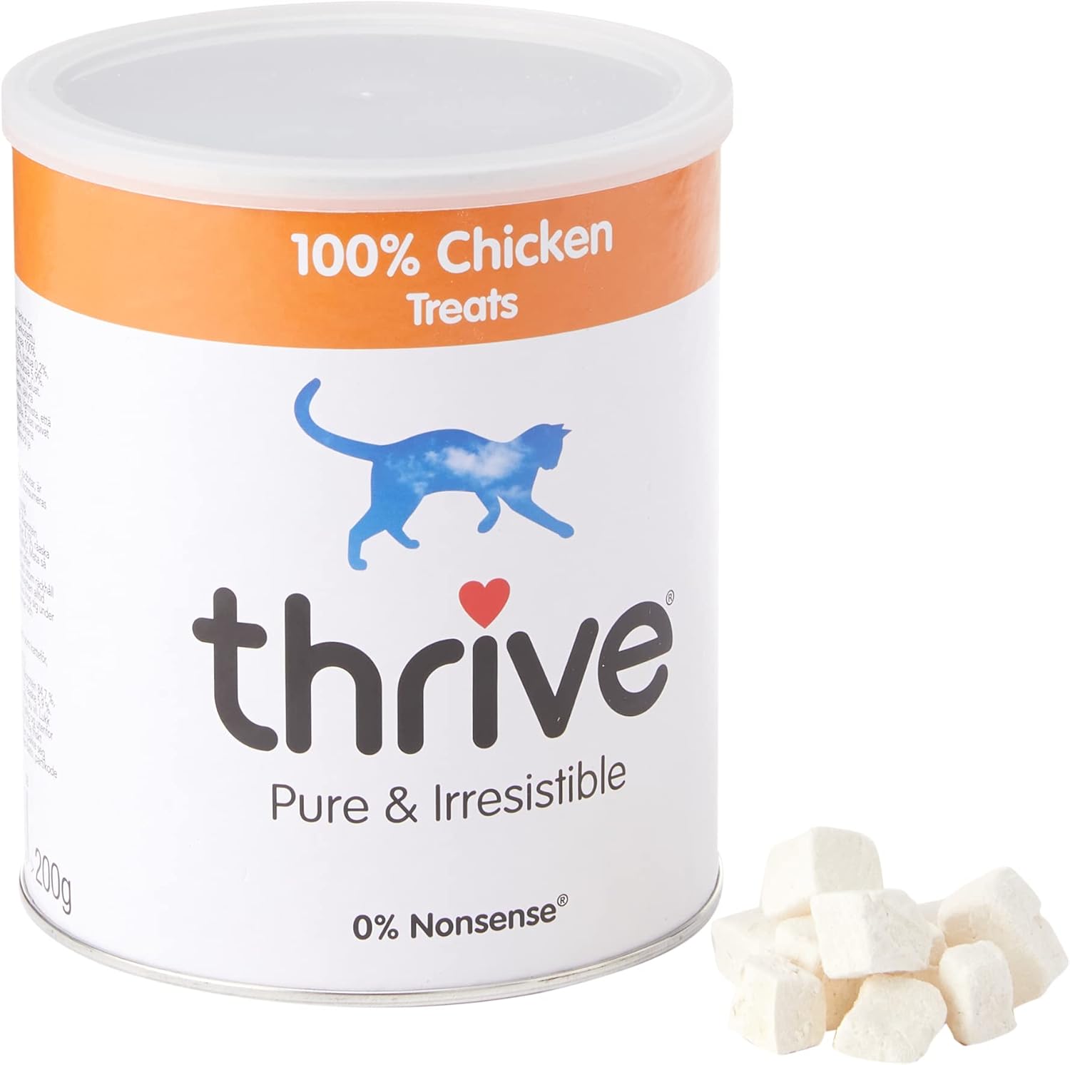 Thrive 100% Chicken Breast Freeze-Dried Cat Treats – Single Ingredient, High Protein – Grain Free – 170g MaxiTube