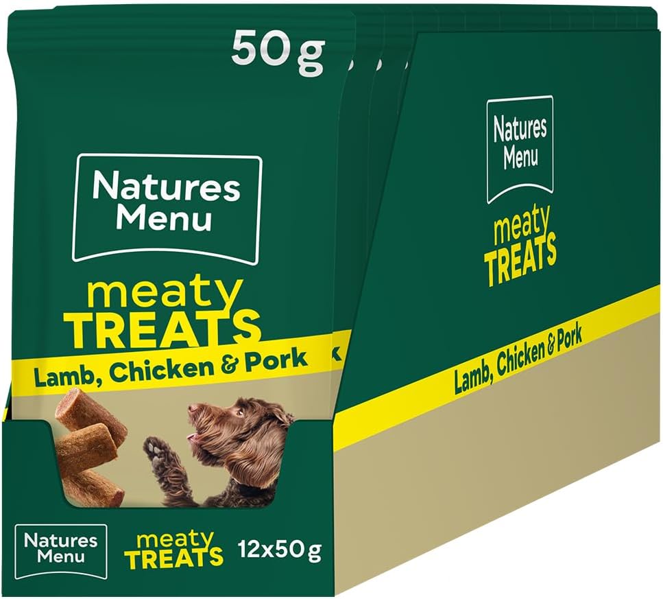 Natures Menu Meaty Treats for Adult Dogs with Lamb and Chicken - 12 x 50g