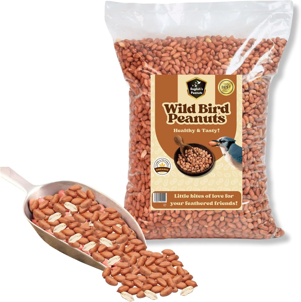 English's Peanuts 25-Kg Sack for Wild Birds – Natural Bird Food for Garden Birds | No Mess High Energy Wild Bird Food | Ideal Nuts for Garden Feeders