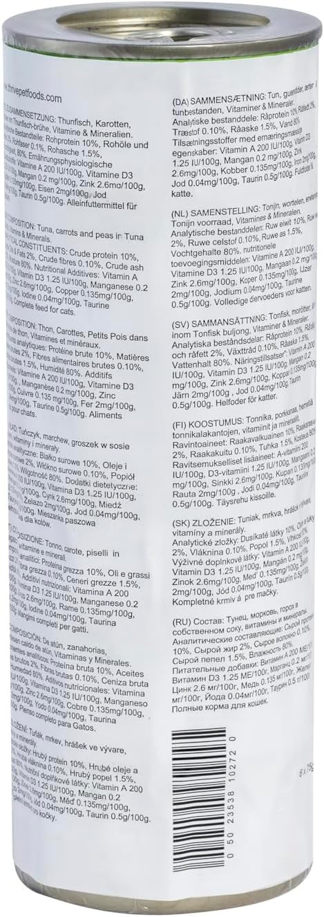 Thrive Complete Tuna Fillet Wet Cat Food Cans – Adult & Senior – 6 x 75g Cans