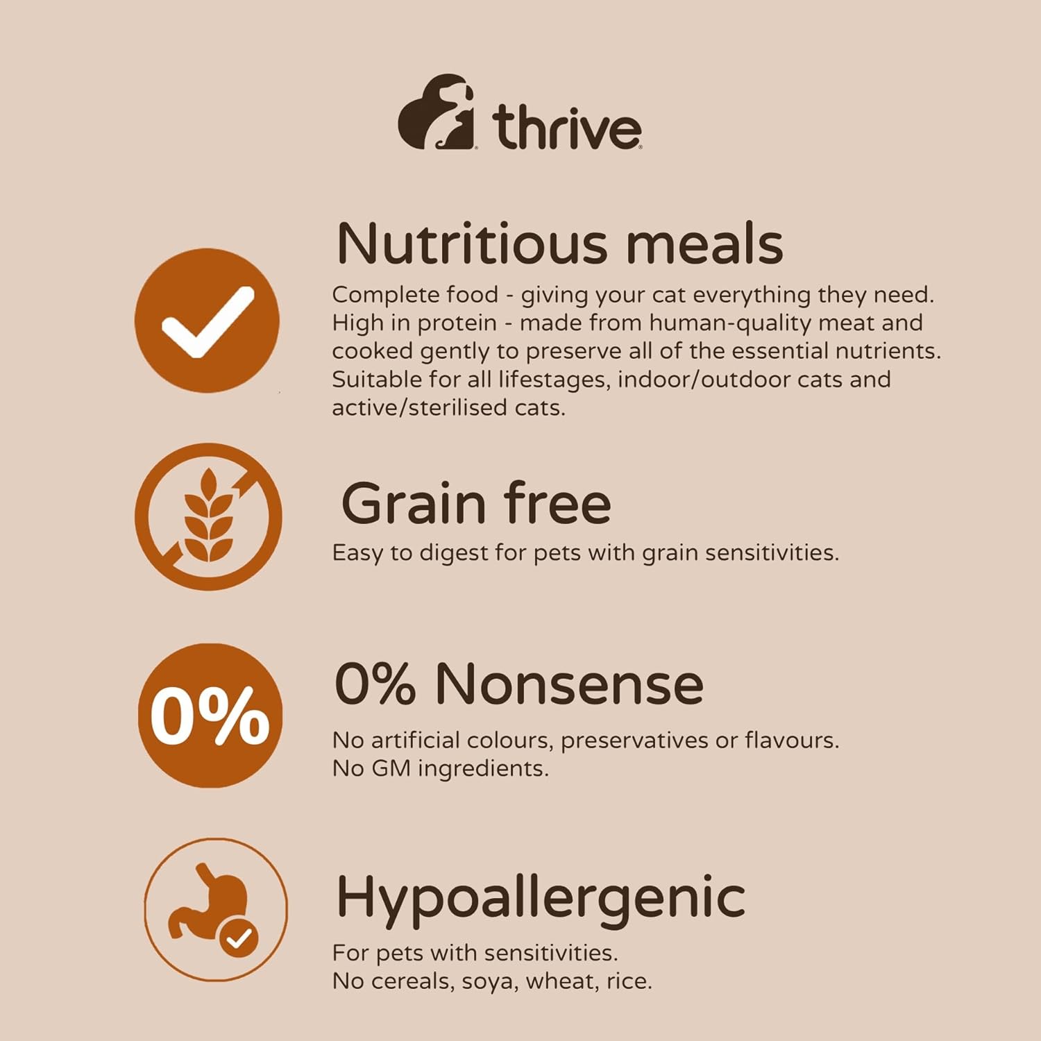 Thrive Complete Tuna Fillet Wet Cat Food Cans – Adult & Senior – 6 x 75g Cans