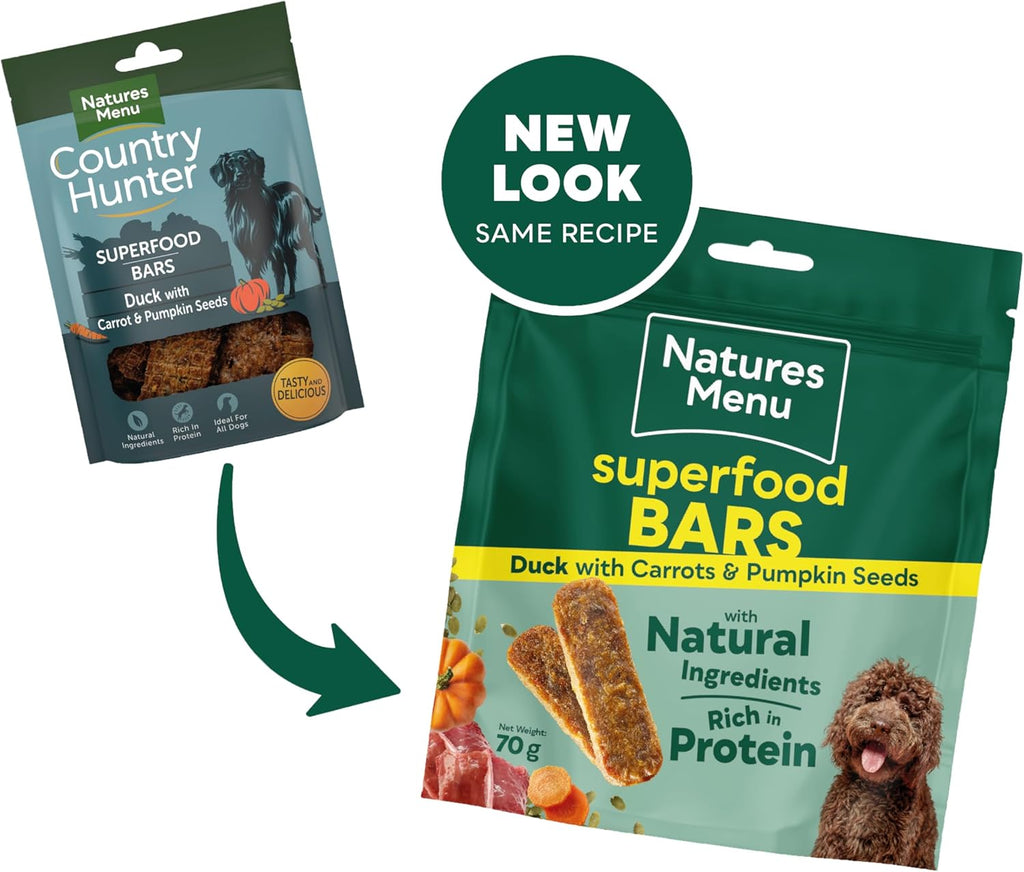 Natures Menu Superfood Snacks with Duck - 9 x 70g