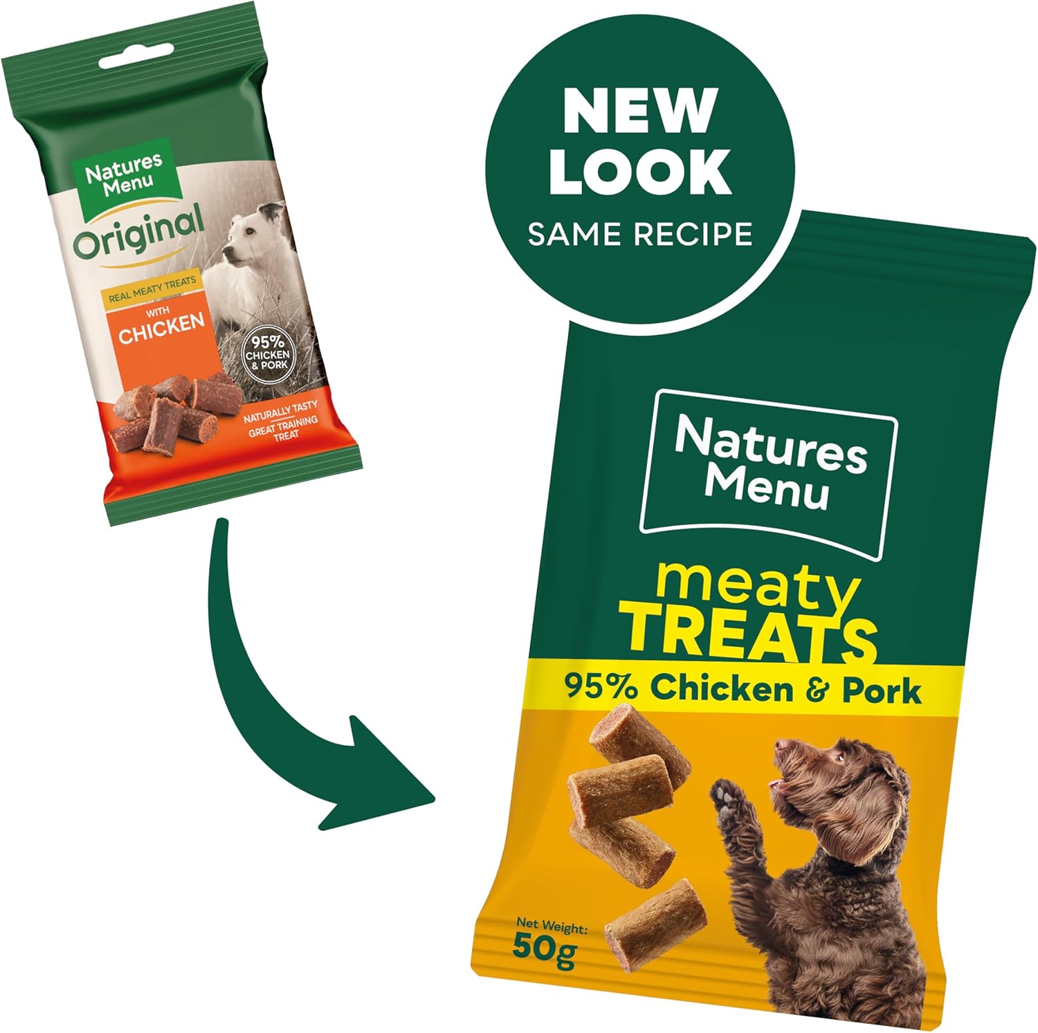 Natures Menu Meaty Treats for Adult Dogs with Chicken - 12 x 50g