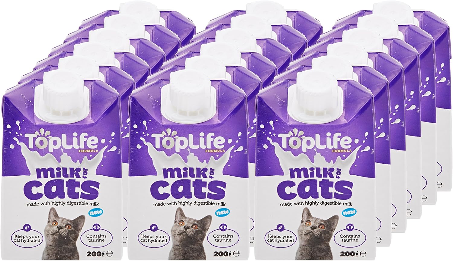 Delamere Dairy Toplife Cat Milk, 200 ml, Pack of 18