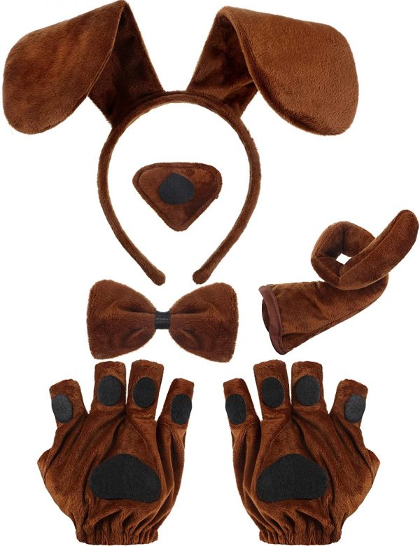 5 Pieces Puppy Dog Costume Set Included Dog Ears Headband image1