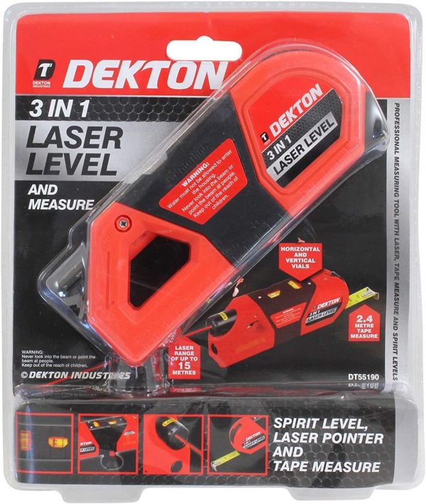 DEKTON DT55190 3-in-1 Laser Level with Measure image1