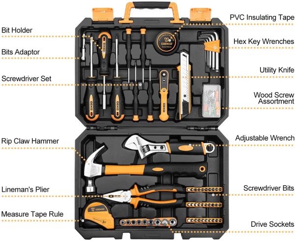 DEKO 100 Piece Home Repair Tool Set image2