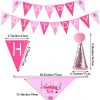 ADXCO 11 Pack Pink Dog Birthday Hat image3